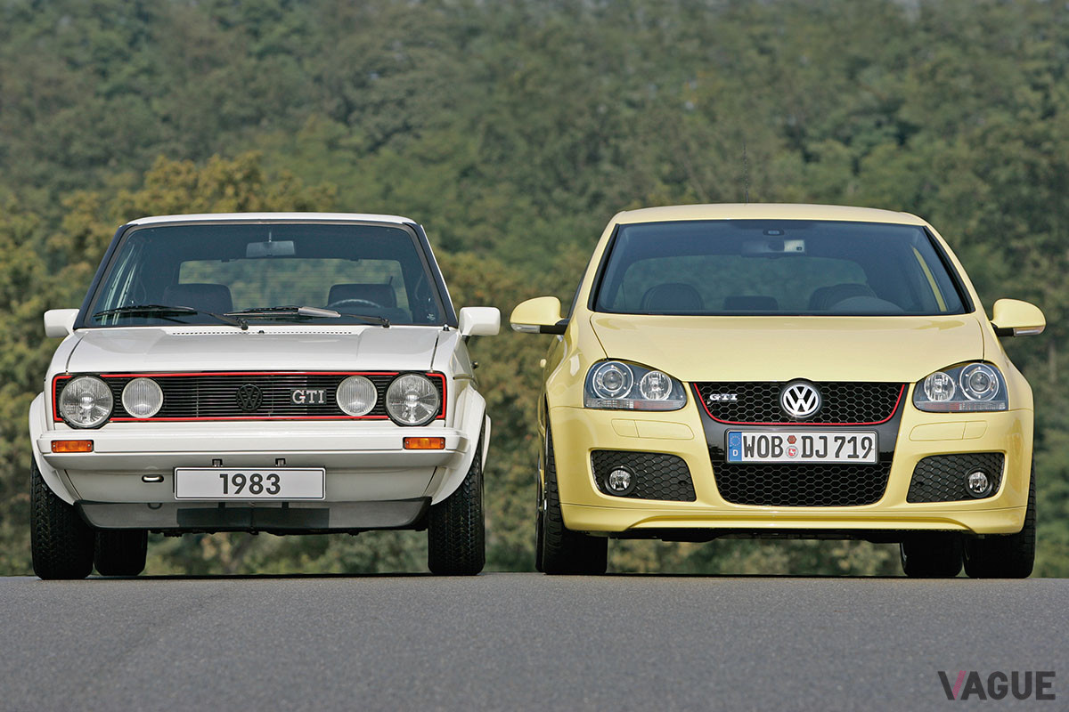 初代と5代目「ゴルフGTI」