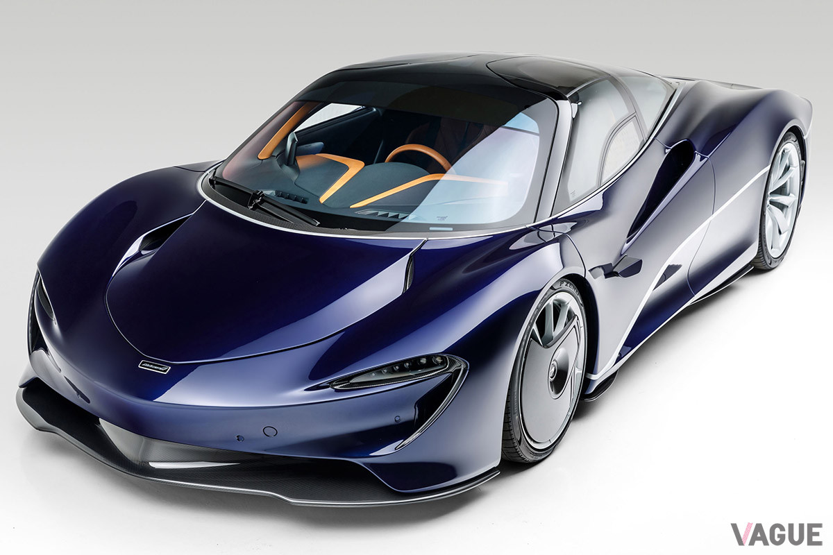 2020年に納車されたばかりのマクラーレン「スピードテール」。新車価格の175万ポンド（約2億4900万円）より高い落札価格になるかに注目が集まる（C）2020 RM Sotheby's