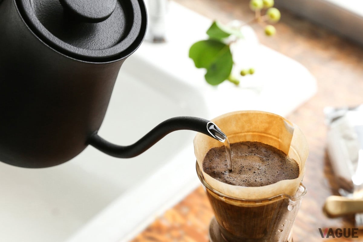 ノズルは湯切れがよく、ドリップコーヒーはゆっくりと、カップ麺はすばやくといった具合に、ストレスなく流速をコントロールできる