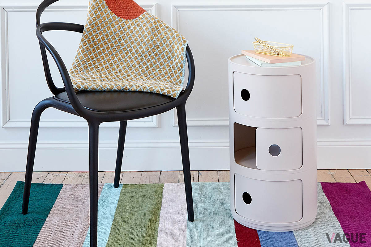 「Kartell コンポニビリ ビオ クリーム」は、50年以上も不変のデザインで世界中の多くの人に愛されている収納アイテム