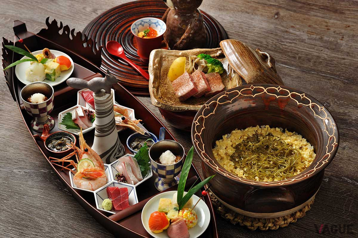 北海道の旬の食材をふんだんに使った季節の会席料理