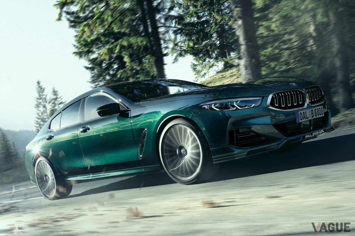 8シリーズをベースとしたアルピナの最新モデル「B8」。Mモデルのエンジンではないものの、M8よりも高トルクな800Nmを発揮する（C）Alpina Automobiles