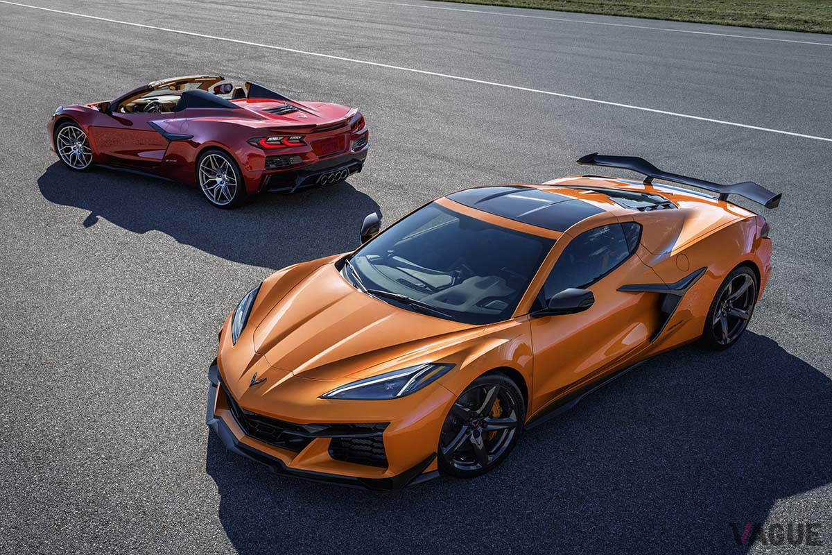 「コルベットZ06」は、クーペとコンバーチブルのふたつのボディタイプを用意する。クーペはルーフを取り外しできるタルガトップになっている（C）General Motors