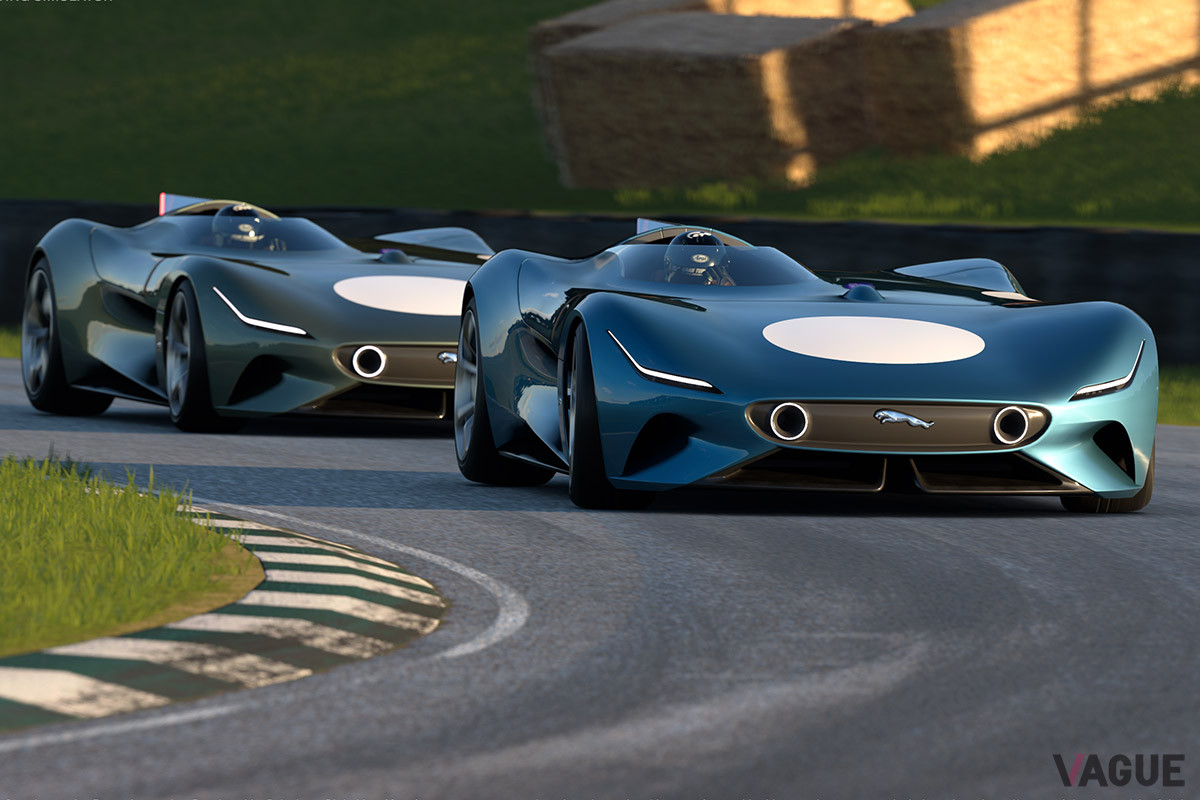 「Vision Gran Turismo Roadster」は、往年の「Dタイプ」を思わせるデザイン