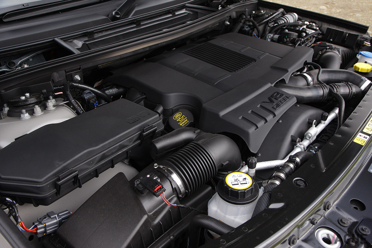 スーパーチャージドV8モデルは、カタログ値で5.5km／Lとエコとは無縁の驚異的燃費。写真は、本国でラインナップされていた燃費の良い（？）ディーゼルV8モデル（日本には無い）（C）Jaguar Land Rover