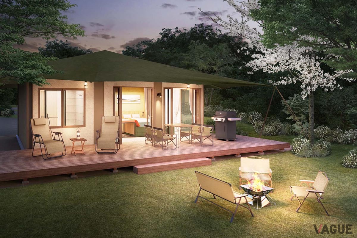 伊勢志摩国立公園の大崎半島にある「NEMU RESORT」内に、アウトドアリゾートステイを楽しめる最新宿泊施設「NEMU フォレストヴィラ」がオープンする