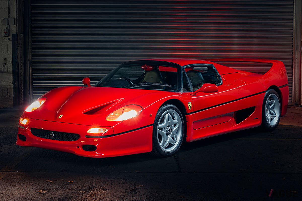 2022年にRMサザビーズ社がアメリア・アイランド・オークションにて出品した1996年式のF50は、343万6250ユーロ（邦貨換算約4億4200万円）であった。右ハンドル仕様のF50のプライスに注目だ（C）2021 Courtesy of RM Sotheby's