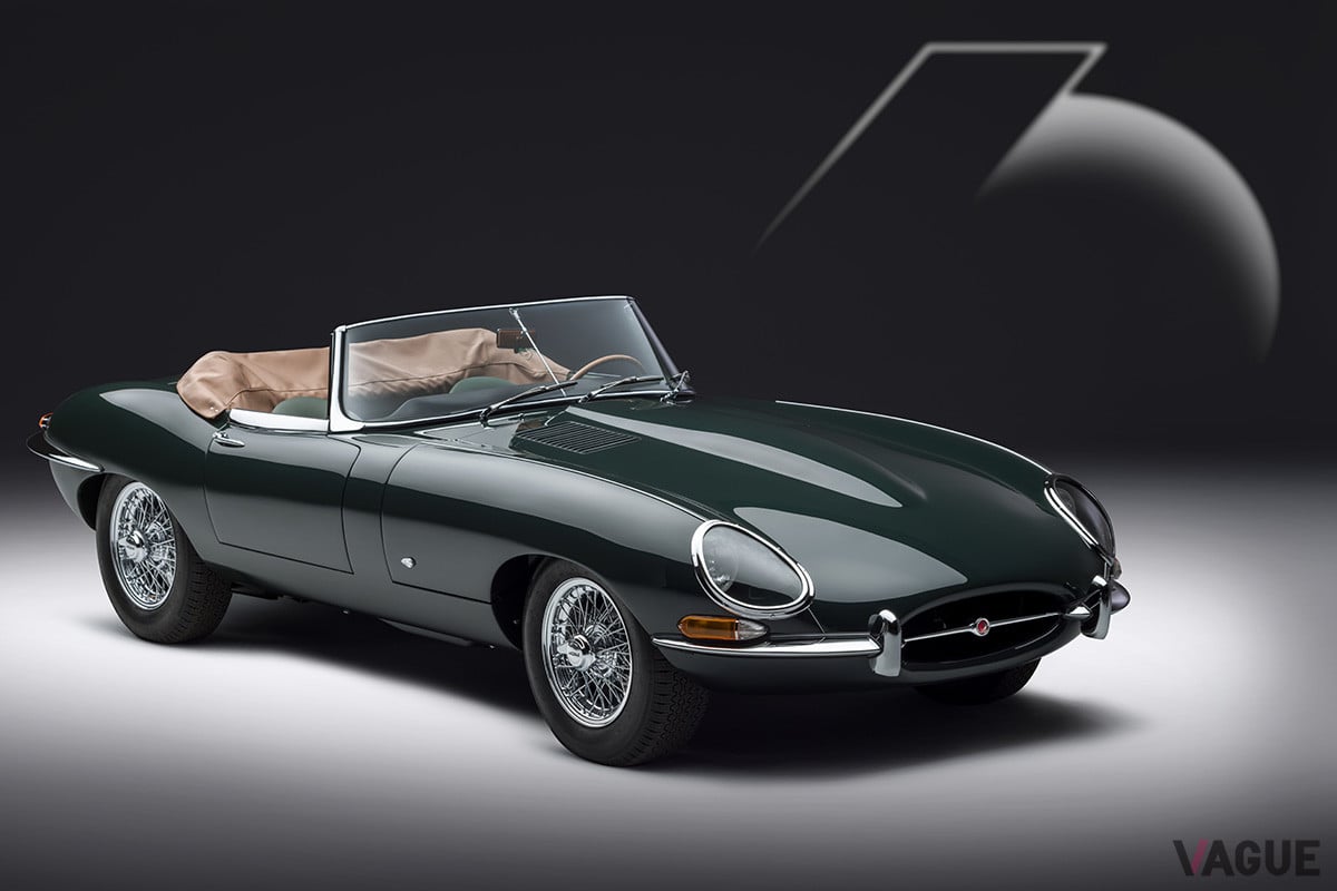 ジャガー「Eタイプ60コレクション」のロードスターのオリジナル車は、ブリティッシュ・レーシング・グリーンのボディカラーだ