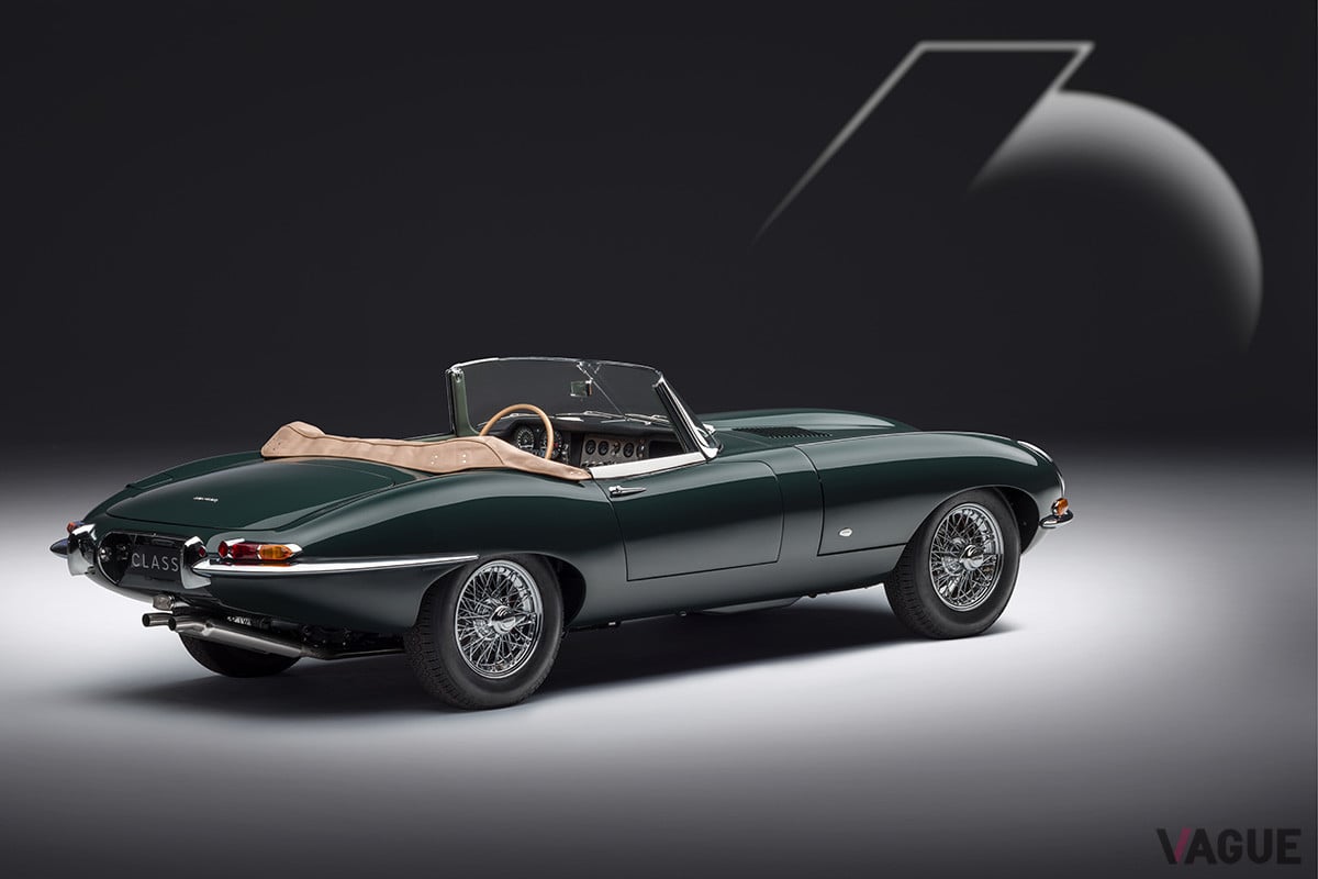 ジャガー「Eタイプ60コレクション」のロードスターのオリジナル車は、ブリティッシュ・レーシング・グリーンのボディカラーだ
