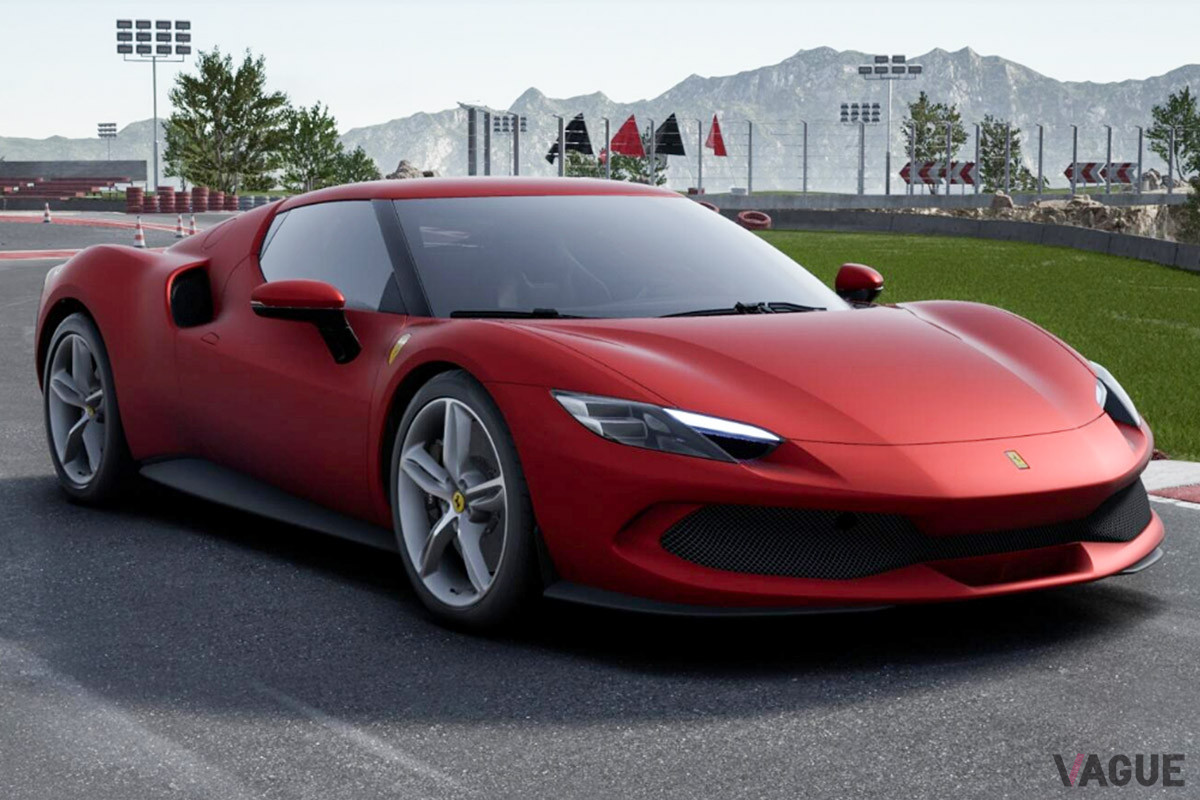「296GTB」に「ロッソF1-75オパコ」を適用させたコンフィギュレーターのイメージ（C）Ferrari NV