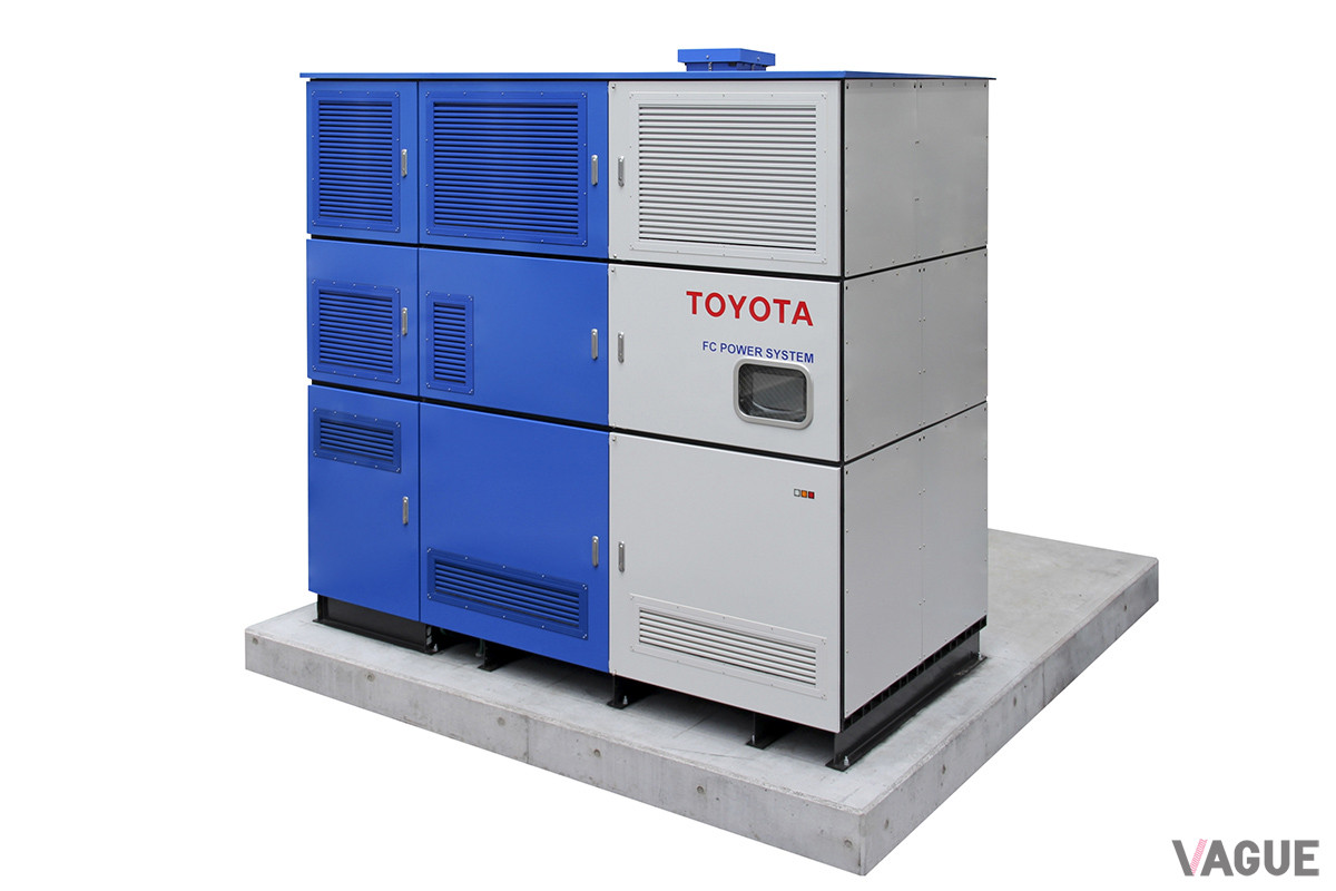 トヨタの水素発電機。内蔵されている燃料電池システムは、MIRAIに搭載されているものと同じだ（C）トヨタ自動車
