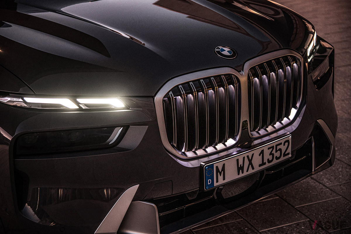 新たにグリルがライトアップされるようになった（C）BMW AG