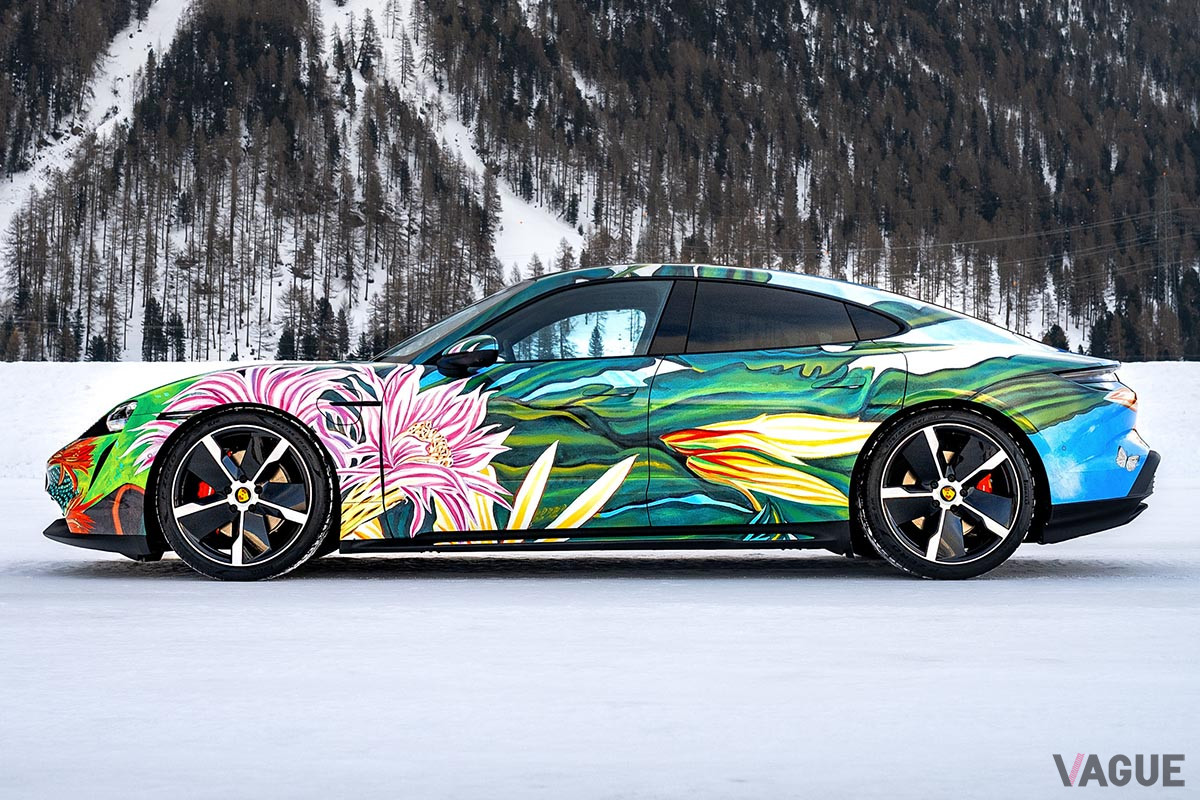 約2180万円で落札されたリチャード・フィリップスによるポルシェ「タイカン4S」アートカー（C）2021 Courtesy of RM Sotheby's