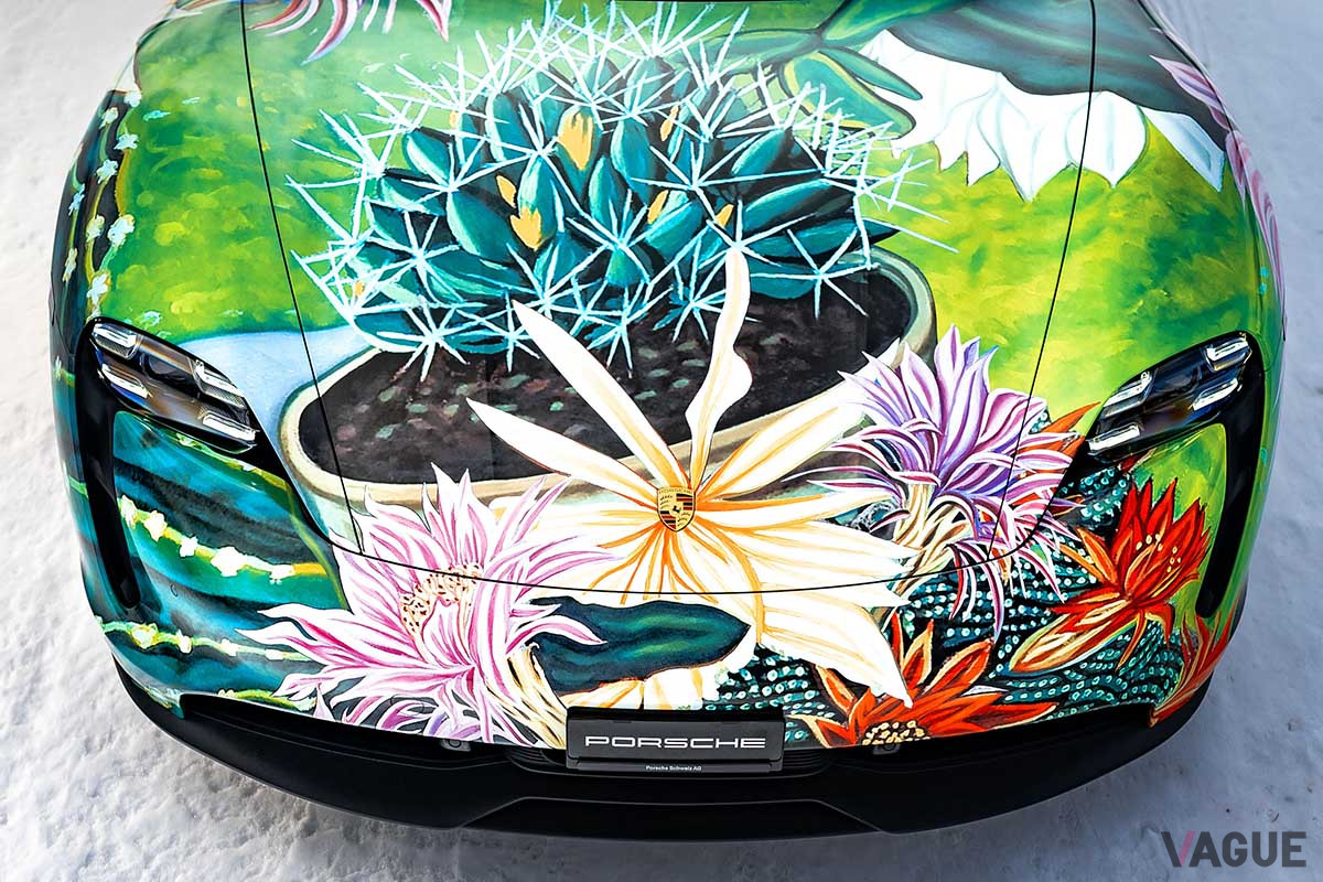 約2180万円で落札されたリチャード・フィリップスによるポルシェ「タイカン4S」アートカー（C）2021 Courtesy of RM Sotheby's