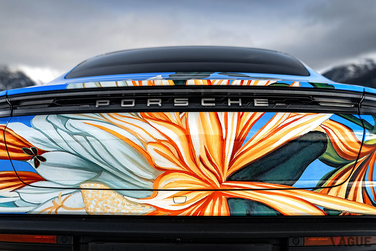 約2180万円で落札されたリチャード・フィリップスによるポルシェ「タイカン4S」アートカー（C）2021 Courtesy of RM Sotheby's
