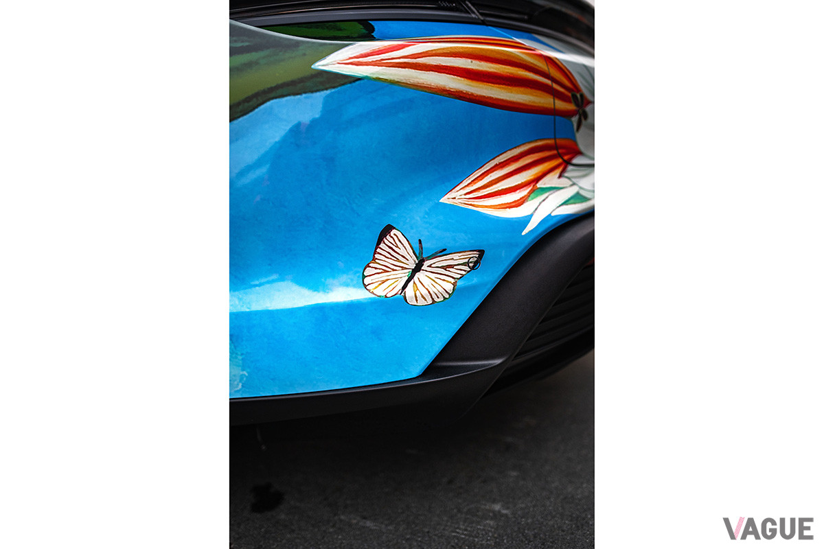 約2180万円で落札されたリチャード・フィリップスによるポルシェ「タイカン4S」アートカー（C）2021 Courtesy of RM Sotheby's