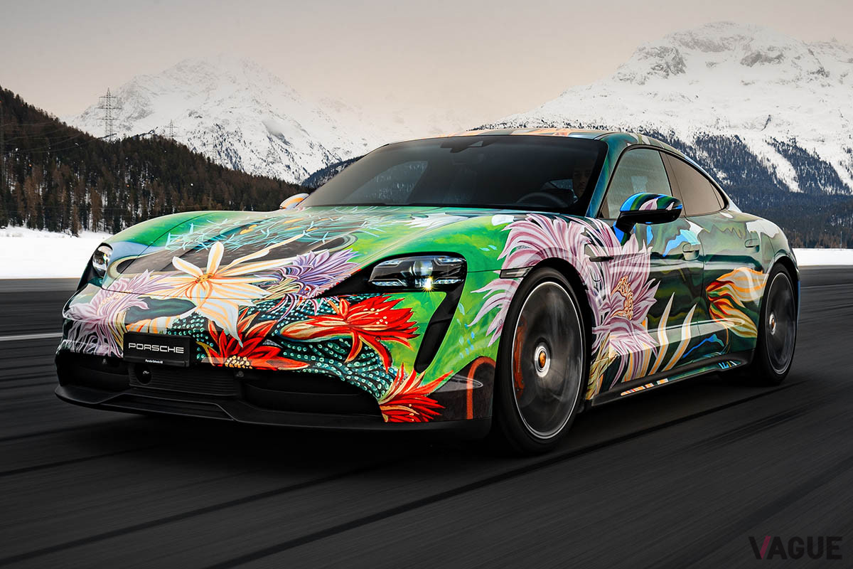 約2180万円で落札されたリチャード・フィリップスによるポルシェ「タイカン4S」アートカー（C）2021 Courtesy of RM Sotheby's
