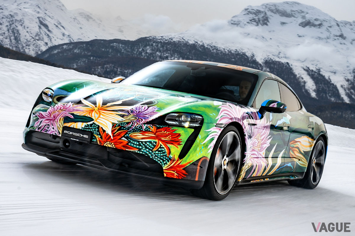 約2180万円で落札されたリチャード・フィリップスによるポルシェ「タイカン4S」アートカー（C）2021 Courtesy of RM Sotheby's
