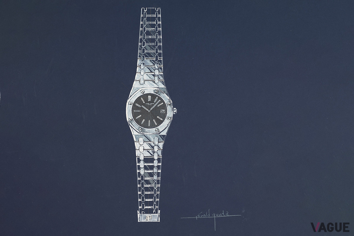 こちらがジェラルド・ジェンタが手掛けた、ロイヤル・オークのオリジナルデザイン画（C）Sotheby’s