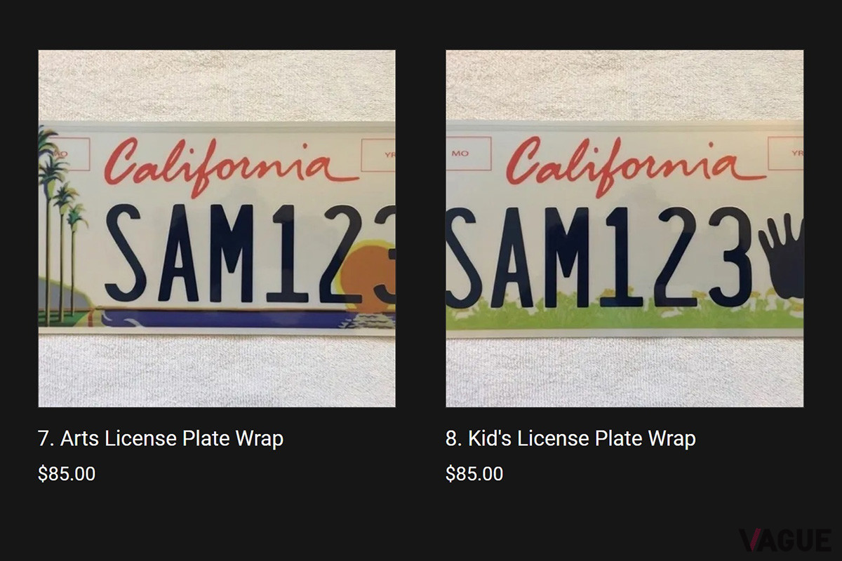 カリフォルニアらしい（？）デザインも（C）License Plate Wrap