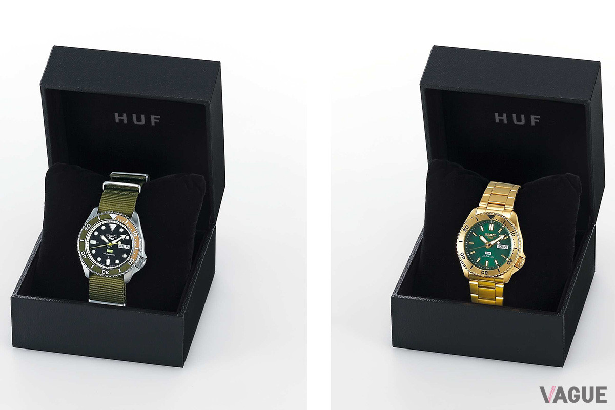 特製スペシャルボックスにもコラボレーションの証として「HUF」ロゴを配置