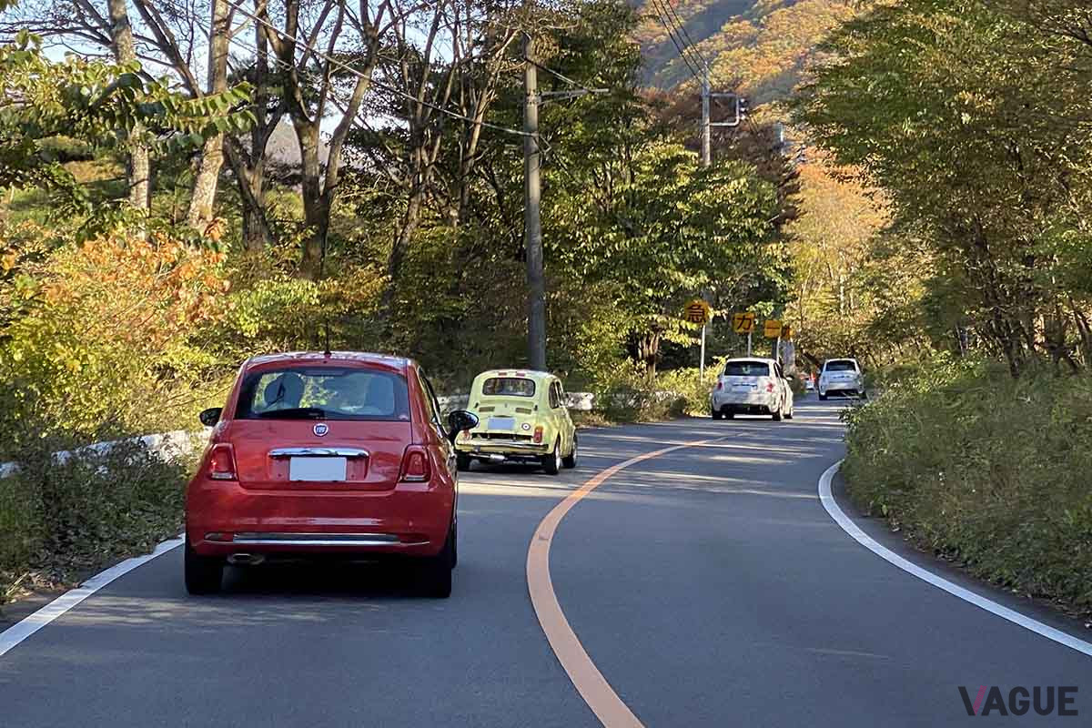 途中、新旧のチンクエチェントと一緒に走行することもできた