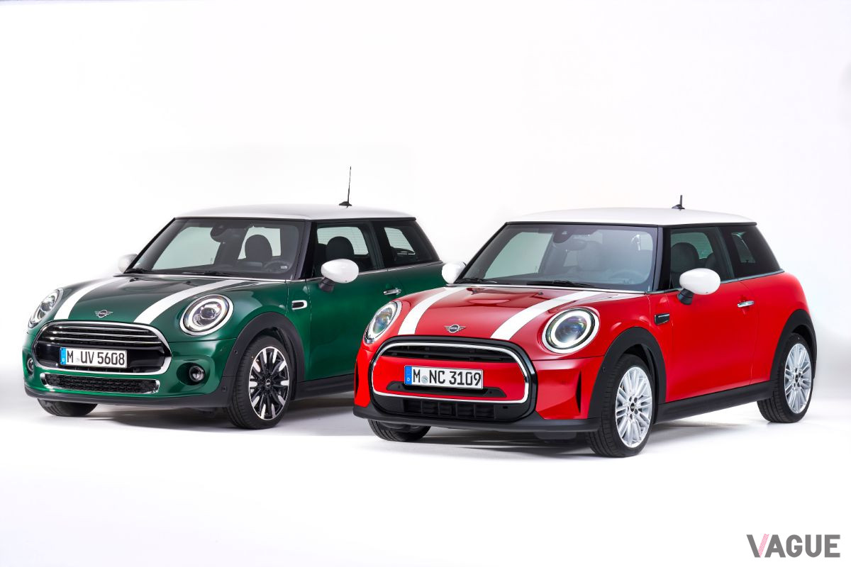 改良新型「MINI3ドア」（右）と従来型「MINI3ドア」（左）
