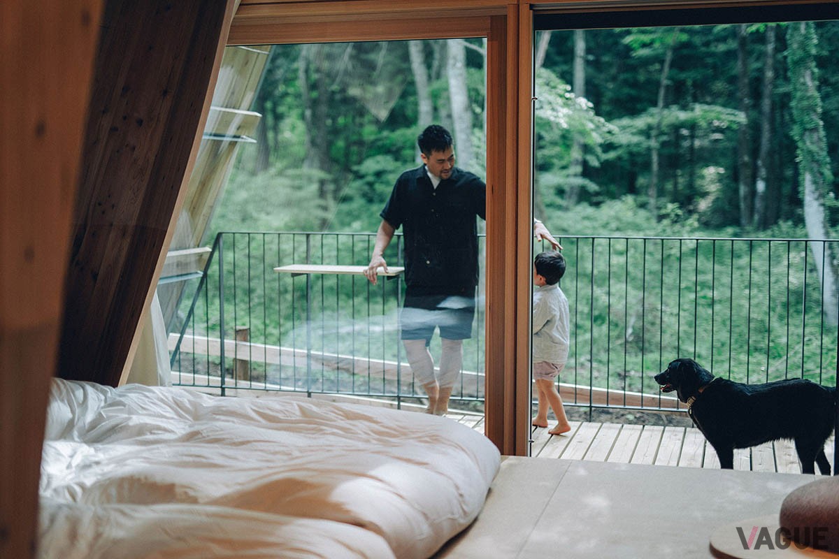 「SANU CABIN - Dog Friendly」のインテリアには、すべりにくく、汚れにくい専用の床材を使用
