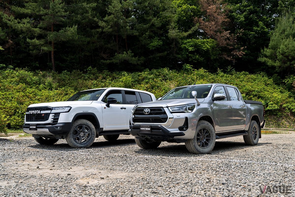 今回の試乗車、トヨタ「ランドクルーザー GRスポーツ」と「ハイラックス」