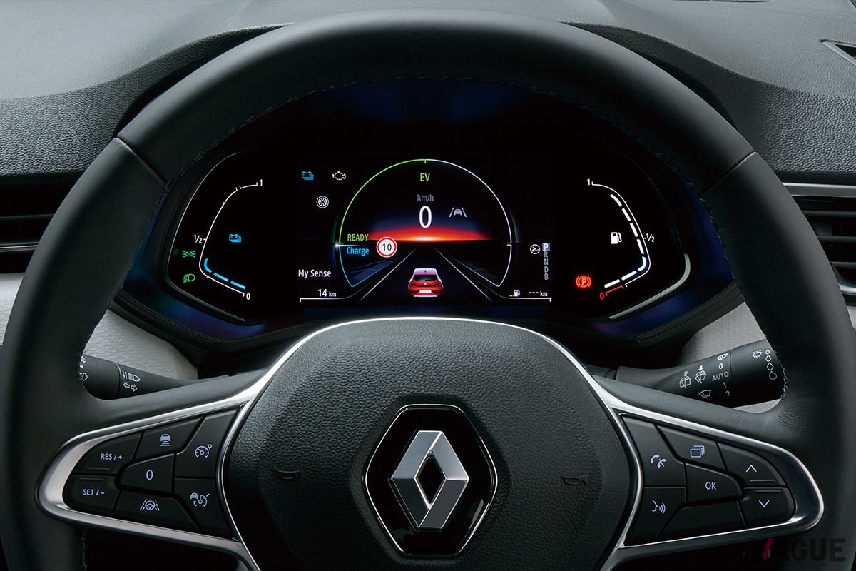 ルノー「ルーテシアE-TECHハイブリッド」のメーター