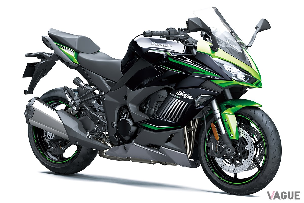 エメラルドグリーンのイメージが強いカワサキ製バイクのなかでも異彩を放つ、新色メタリックマットソブリンレッド×メタリックディアブロブラックを採用した「Ninja 1000SX」