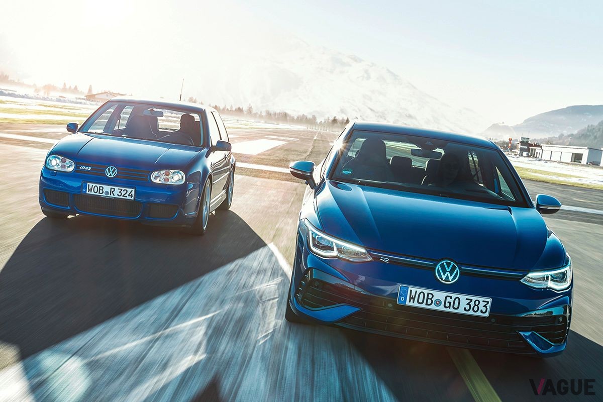 2022年内に日本上陸予定のVW「ゴルフR」とゴルフIVベースの初代「ゴルフR32」