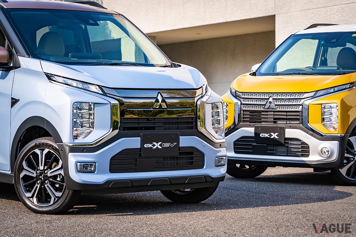 想像を超える乗り味を披露した三菱の新しい軽EV「eKクロスEV」とベース車の「eKクロス」