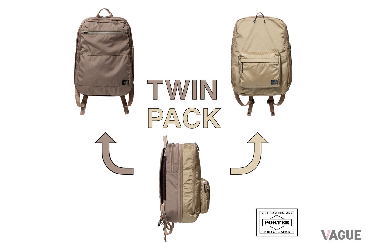 人気バッグブランド・ポーターのアイデアが息づく新コンセプトのデイパックシリーズ「PORTER TWIN PACK」