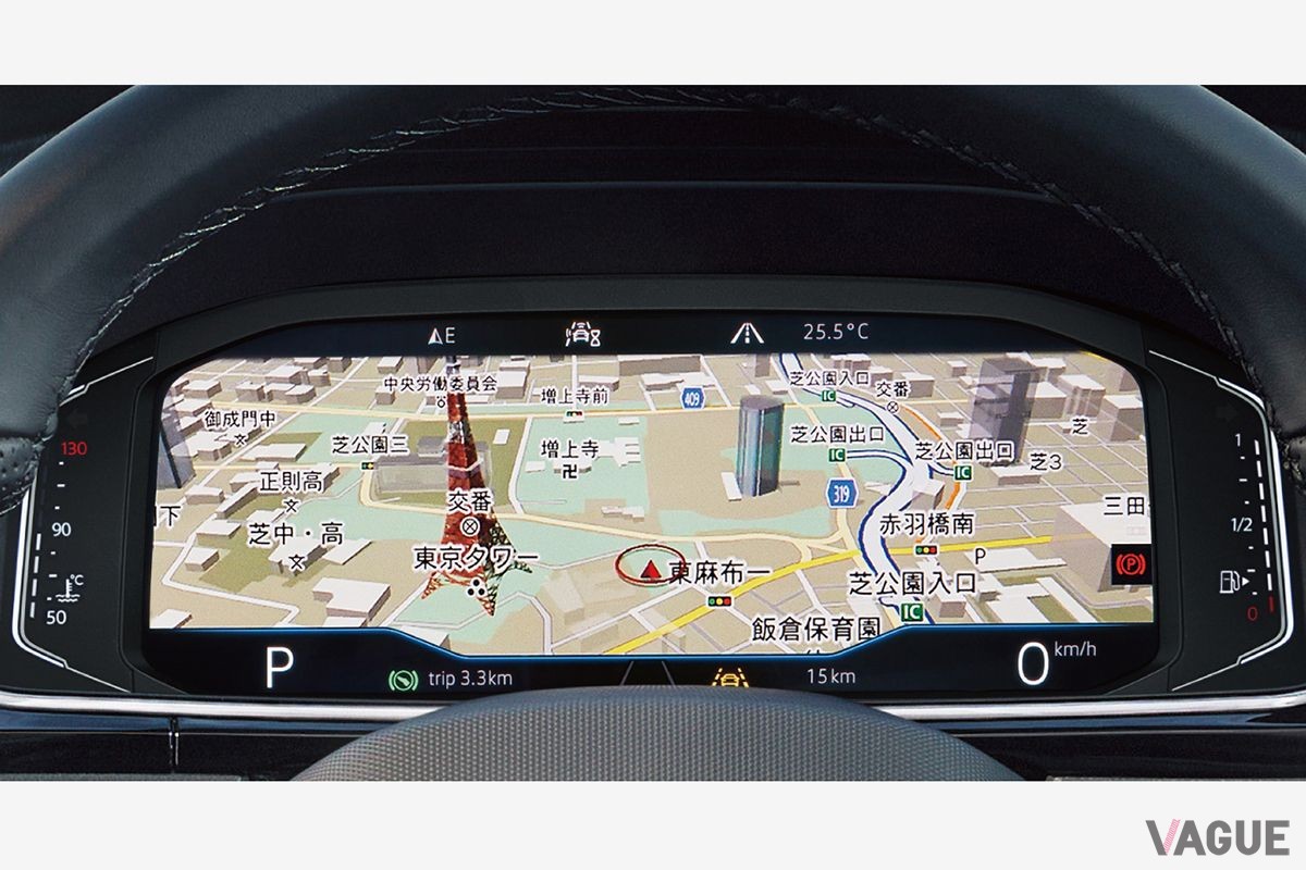 VW改良新型「Tロック」の「デジタルコックピットプロ」