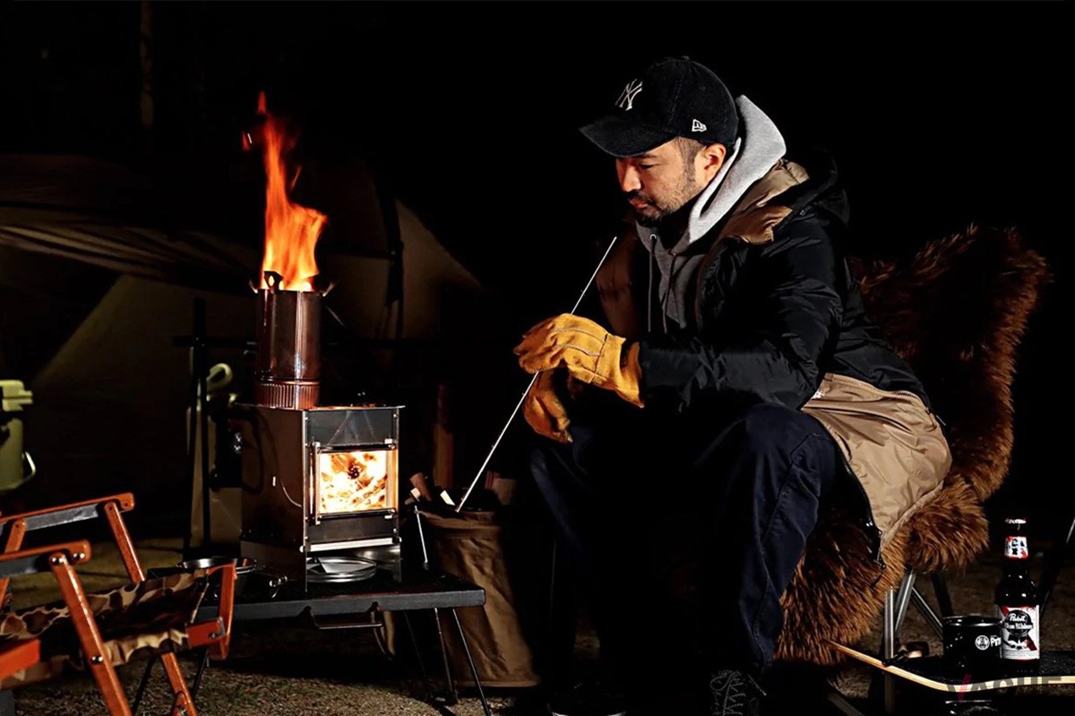 ドラフト効果の採用で燃焼効率に優れた、ソロキャンプや少人数でのキャンプに最適な純国産ロケットストーブ「Bonflame CUBE」