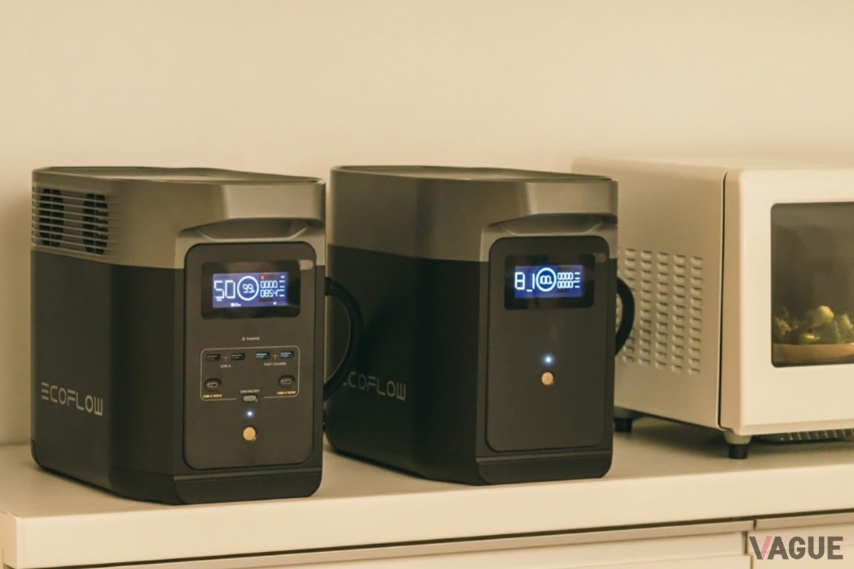 ケーブルを使ってエクストラバッテリーを接続すれば容量を最大3040Whまで拡大できる。この拡張性の高さがEcoFlowらしさ