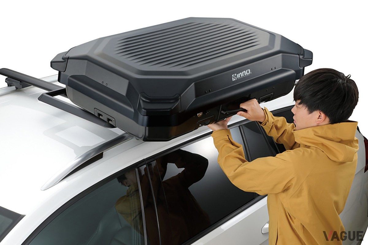 新構造の“クイックロックシステム”とタイヤの搭載により、荷物の運搬を楽にする「INNO ギアキャリー160」と「INNO クイックベース60」