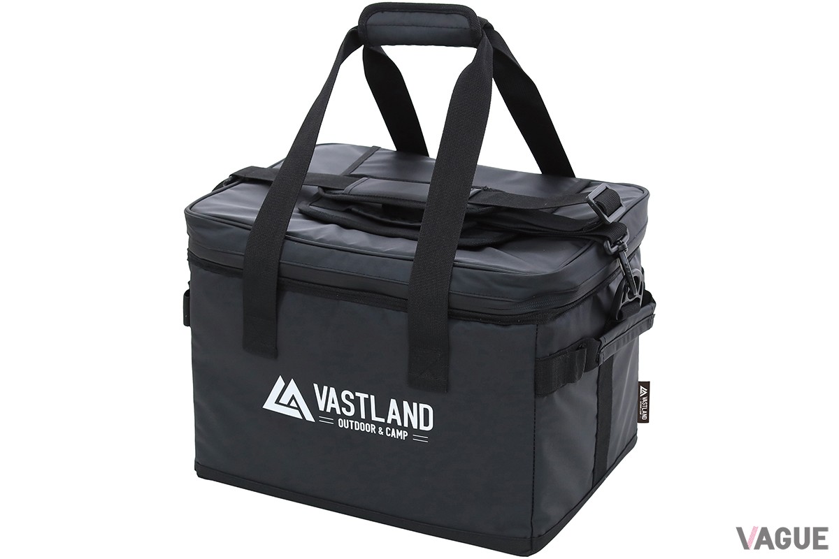 買い物かごに入れた食材や飲料の約9割がまるまる収まる大容量が魅力的なVASTLANDの「ソフトクーラーボックス 25L」