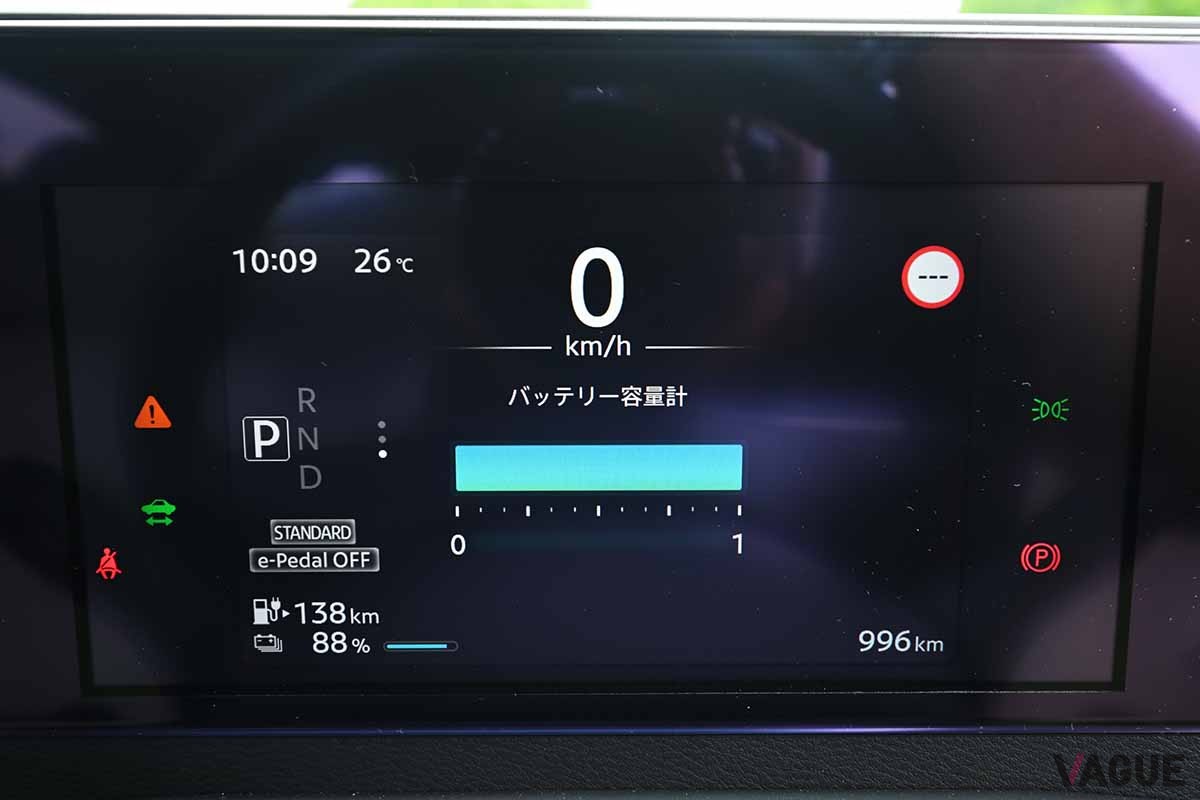日産新型「サクラ」のメーター