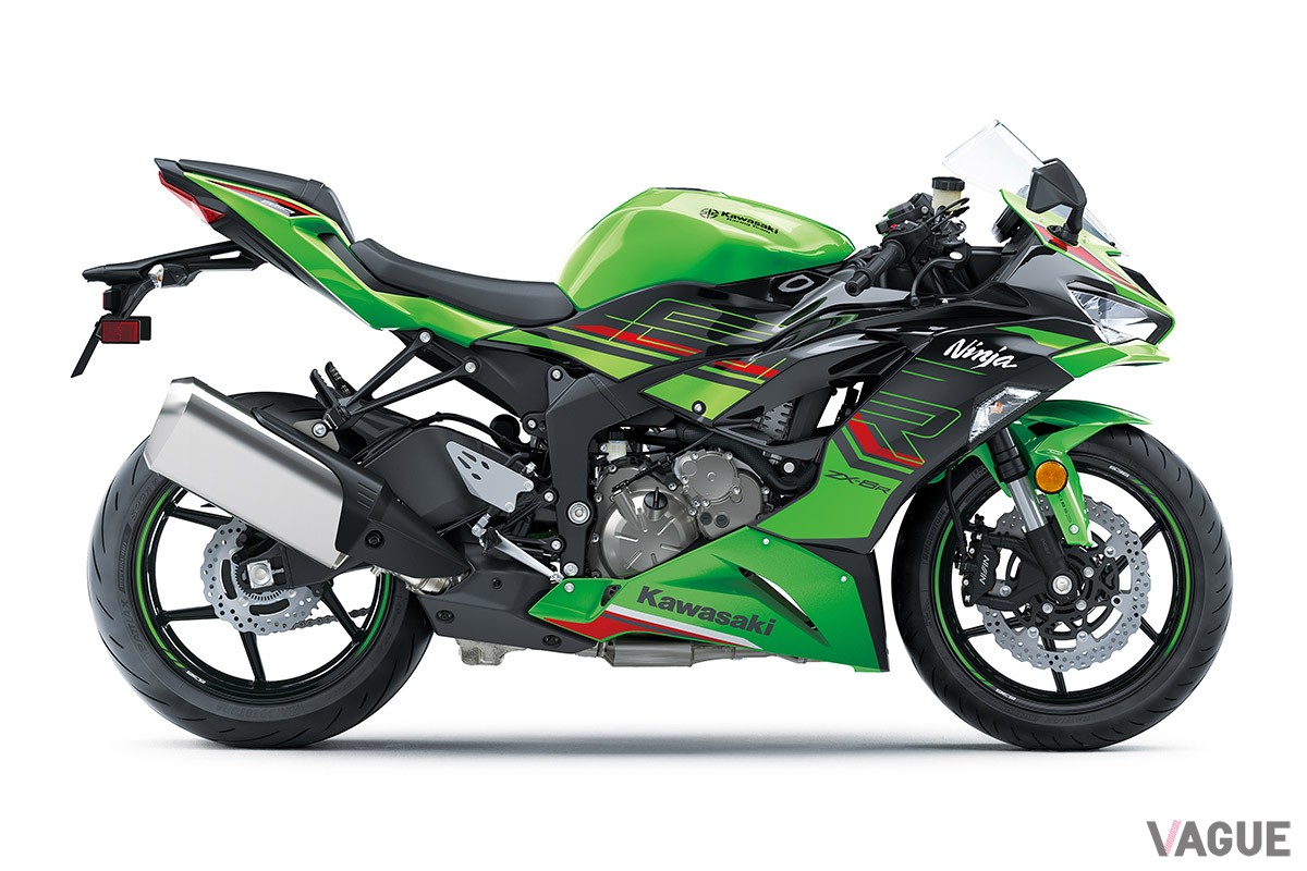 スーパーバイク世界選手権を戦う「Ninja ZX-10RR」をイメージした新グラフィックが印象的な2023年仕様の「Ninja ZX-6R KRTエディション」