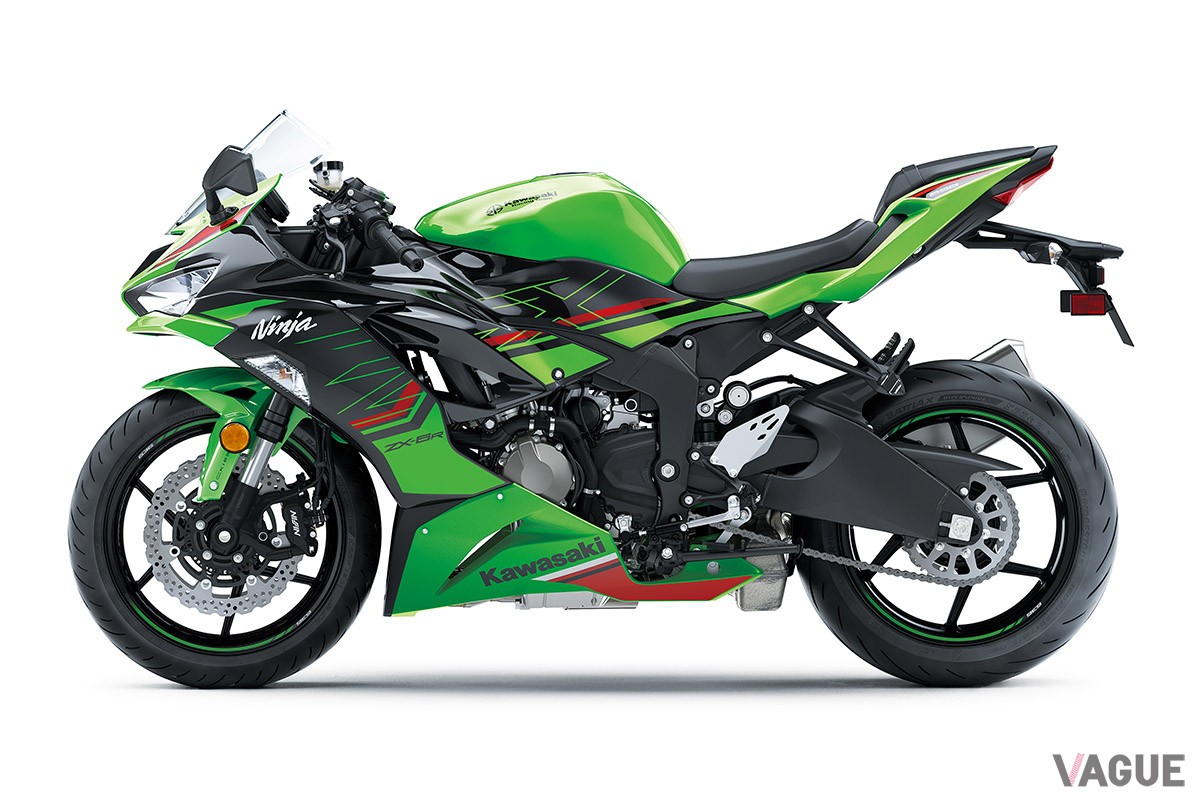 スーパーバイク世界選手権を戦う「Ninja ZX-10RR」をイメージした新グラフィックが印象的な2023年仕様の「Ninja ZX-6R KRTエディション」