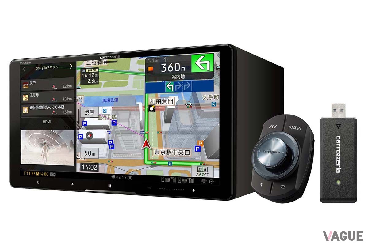 パイオニア「サイバーナビ」AVIC-CQ912-DC　16万9323円(8/29 カカクコム最安) 9型HDモニター搭載したラージサイズモデルで、通信モジュールを付属。ハイレゾ音源相当にアップグレードする高音質設計。無料バージョンアップ最大3年分付