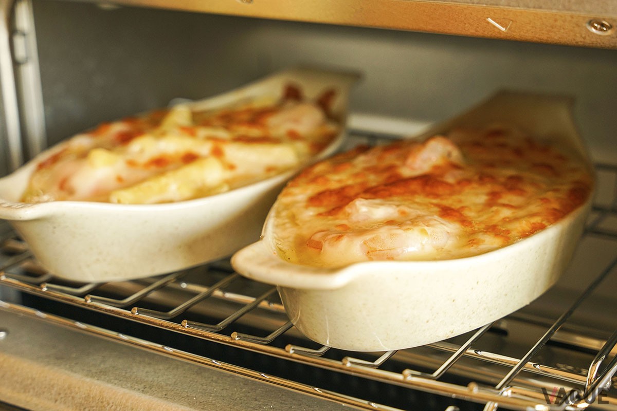 簡単に、美しい焼き色がついたグラタンなど本格的な料理を作れる