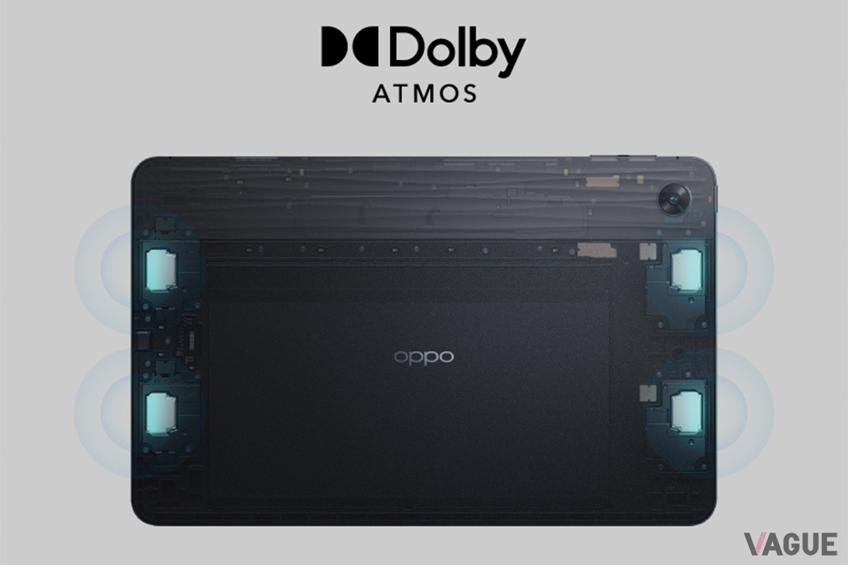内蔵スピーカーは左右対称の4か所に配置。立体音響方式Dolby Atmosにも対応します
