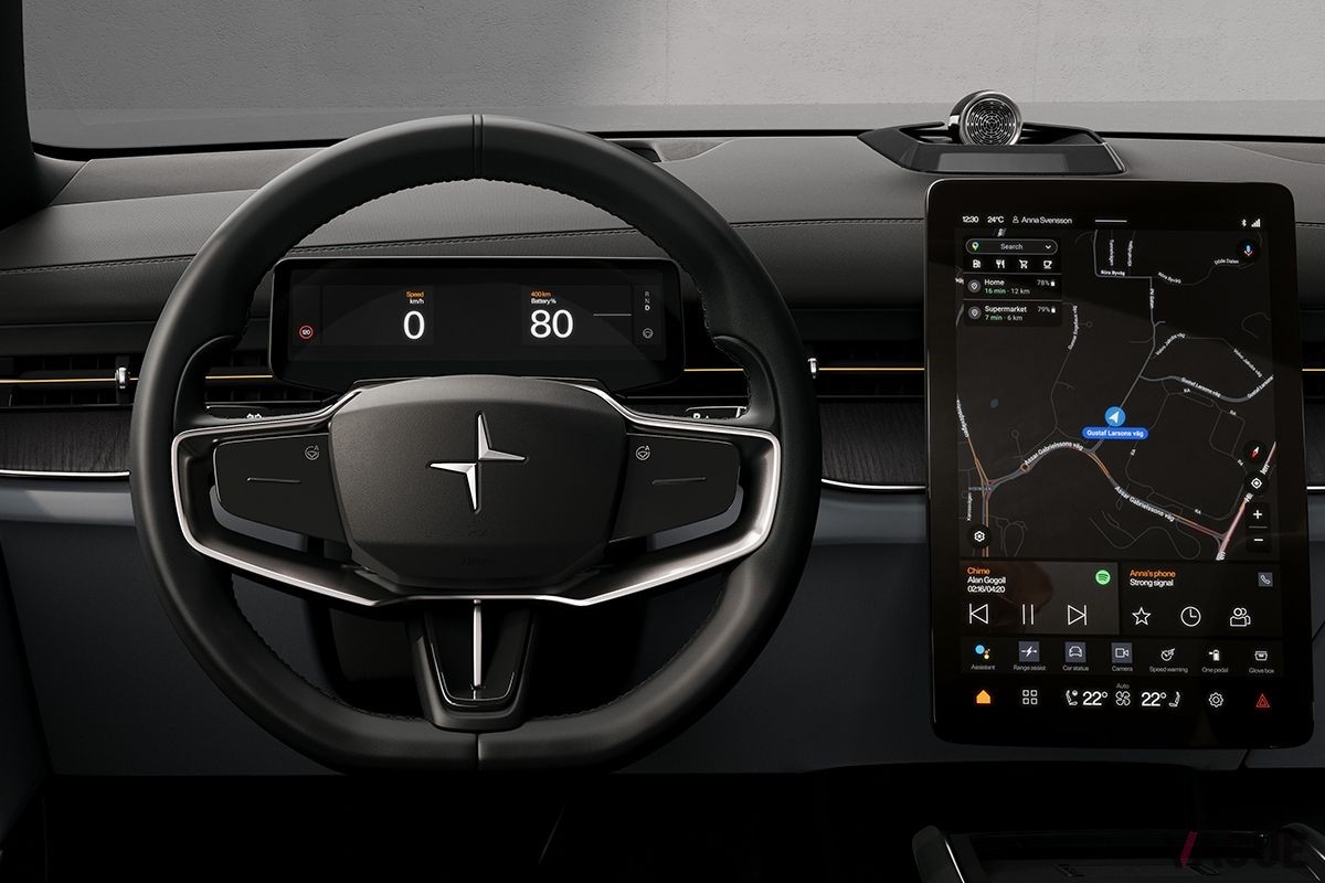 世界初公開されたポールスターの電動SUV「ポールスター3」のインテリア