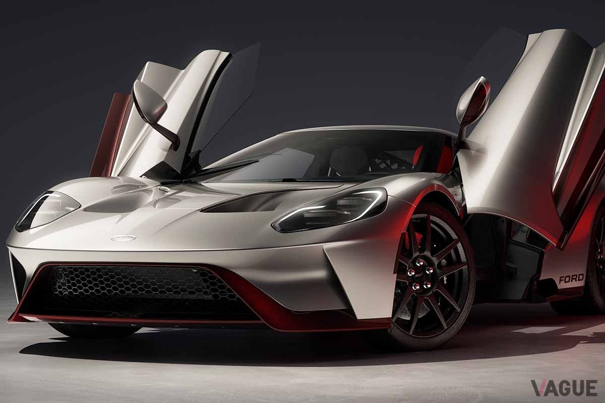 Ford - アメリカの象徴   フォード ＧＴ  新品と美品２台    1/18 ホットウィール ミニカー アメリカ版 '17 フォード GT 2台セット