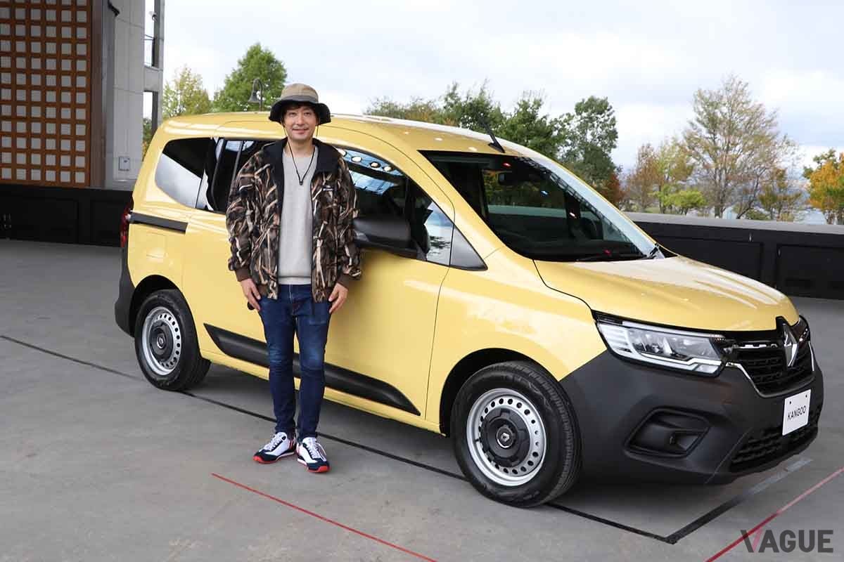 ルノー・ジャポンの小川隼平社長と日本初披露となったルノー新型「カングー」