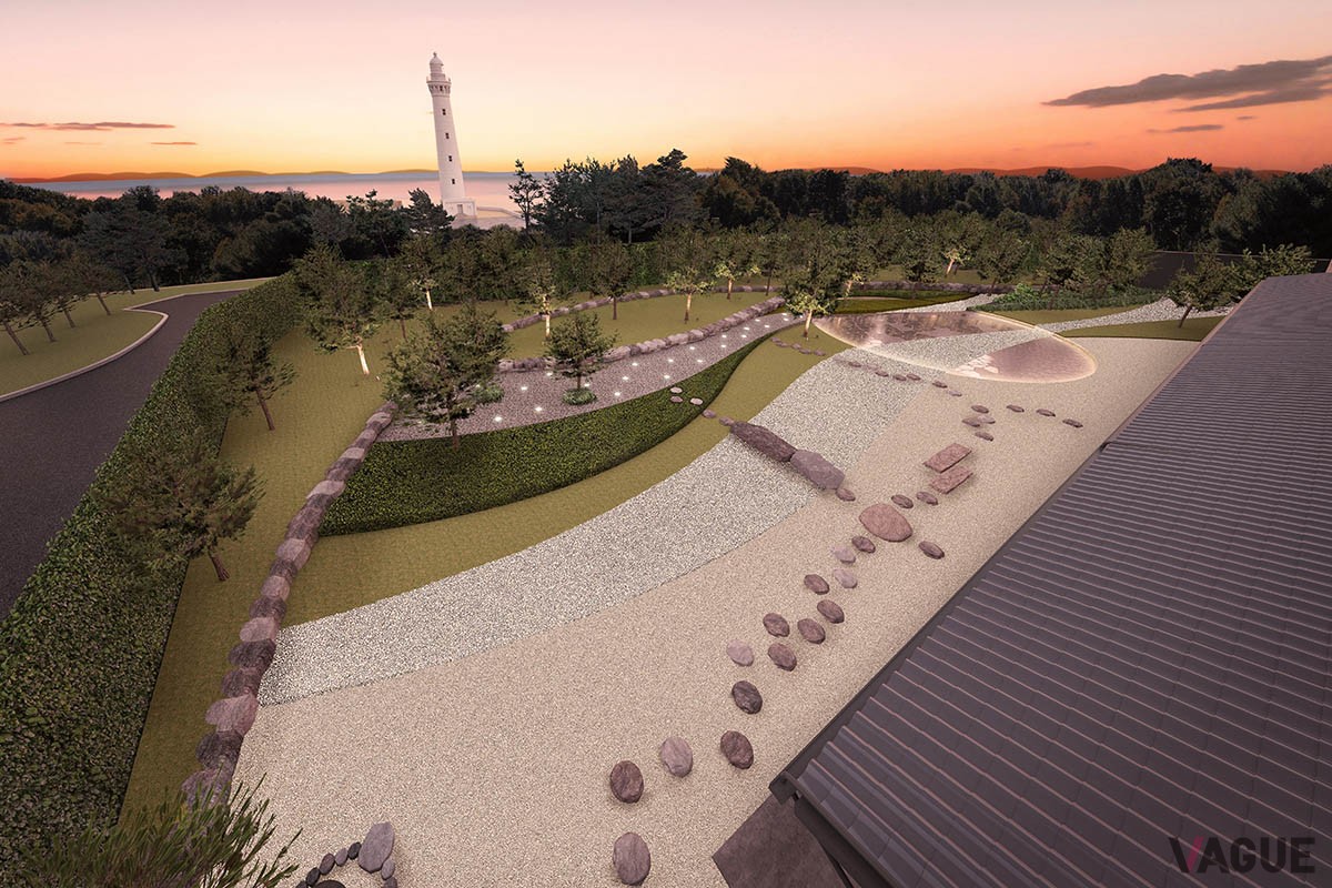 新規開業した「界 出雲」の中庭