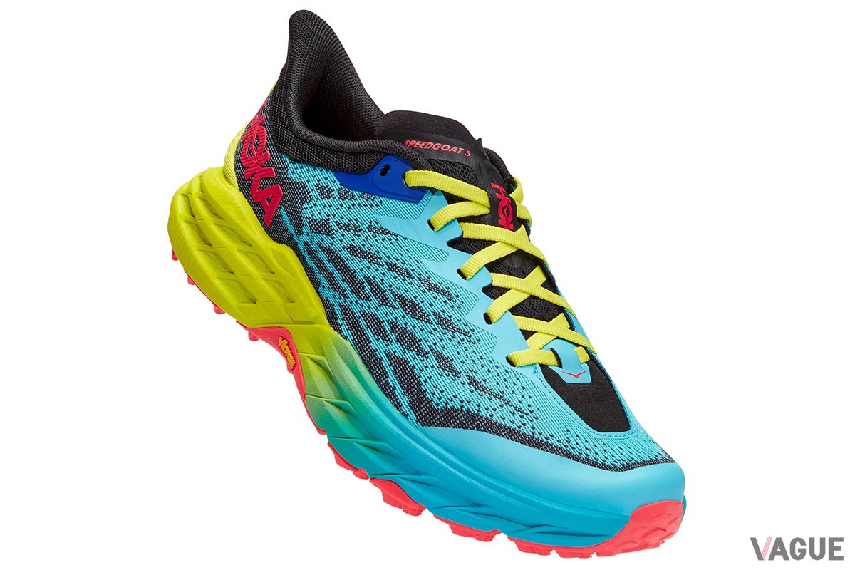 HOKA「TRAIL ZEST PACK」の「SPEEDGOAT 5」